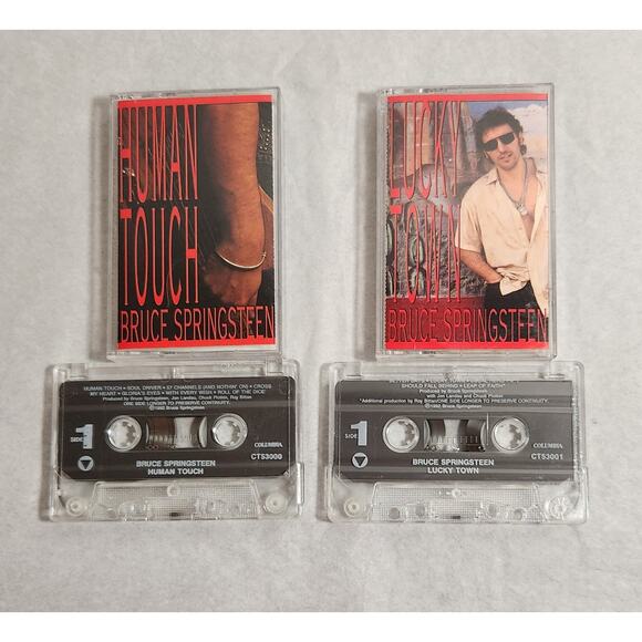 Bruce Springsteen Human Touch & Lucky Town Tested Cassette Lot (Columbia, 1992) - Picture 3 of 5